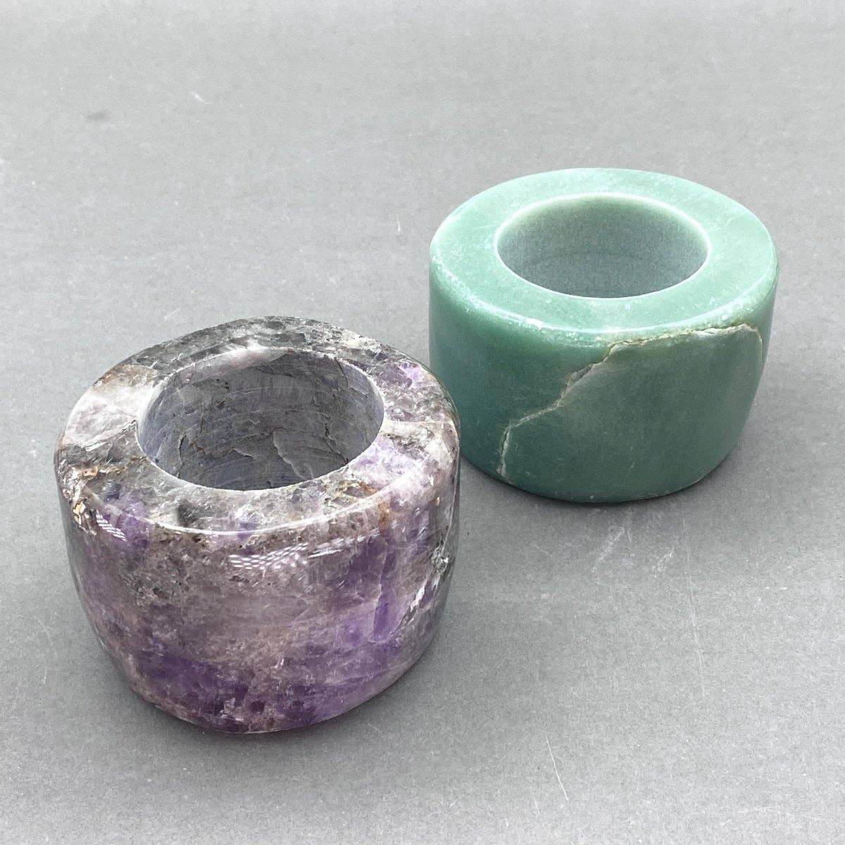 Assorted Gemstone Polished Short Vase